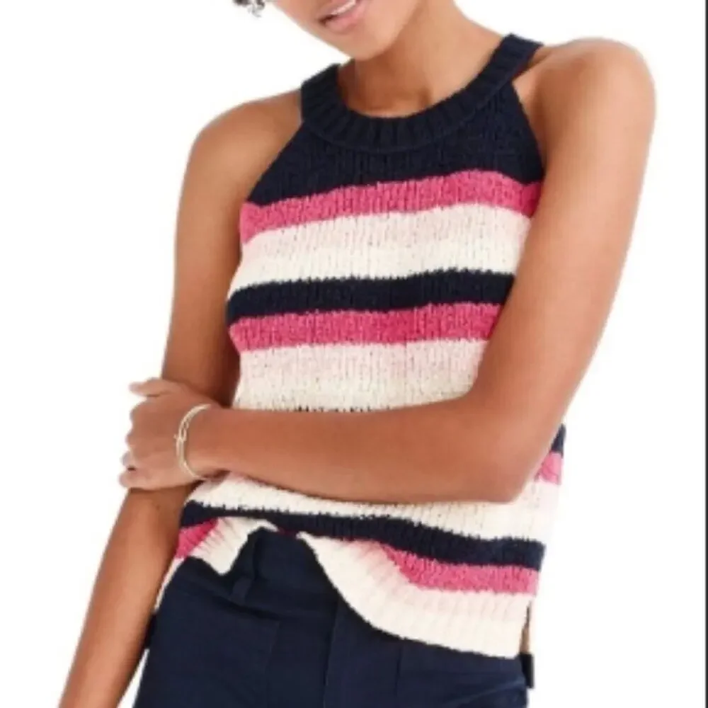 J.Crew Point Sur Stripe Tank Sweater S